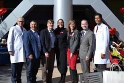 Providers posing at a celebration event
