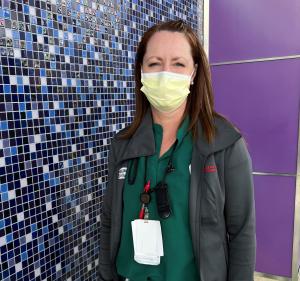 Masked nurse