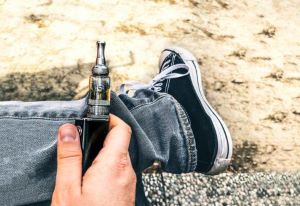 Close up of vape device