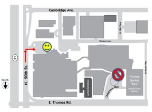 Map of main campus buildings