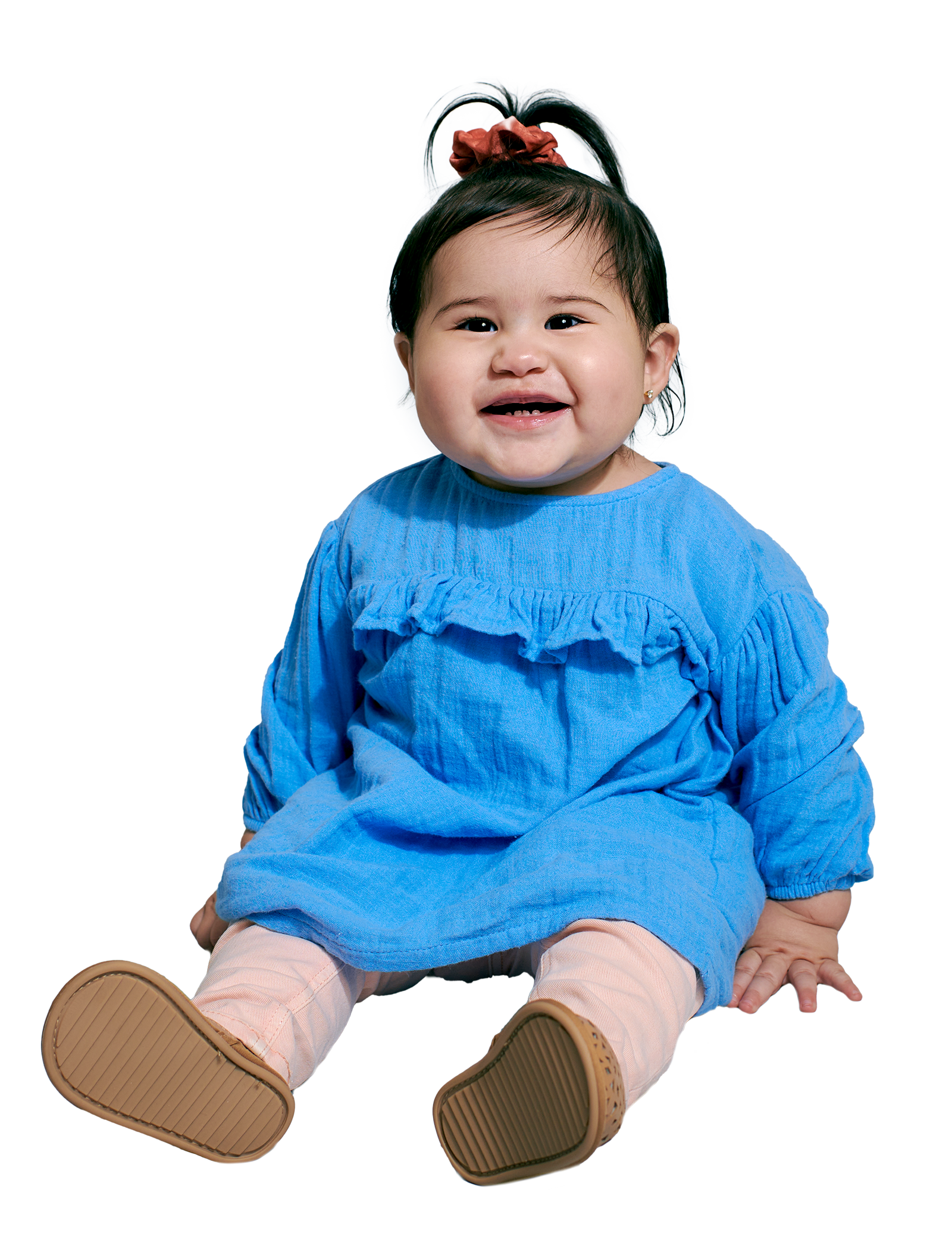 little girl smiling