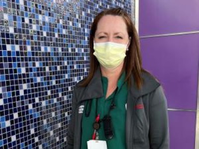 Masked nurse