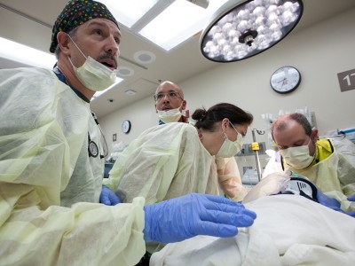 Trauma providers in action