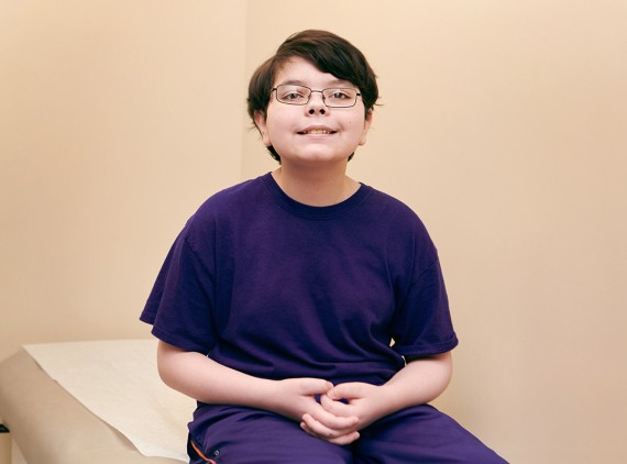 child sitting in urgent care office